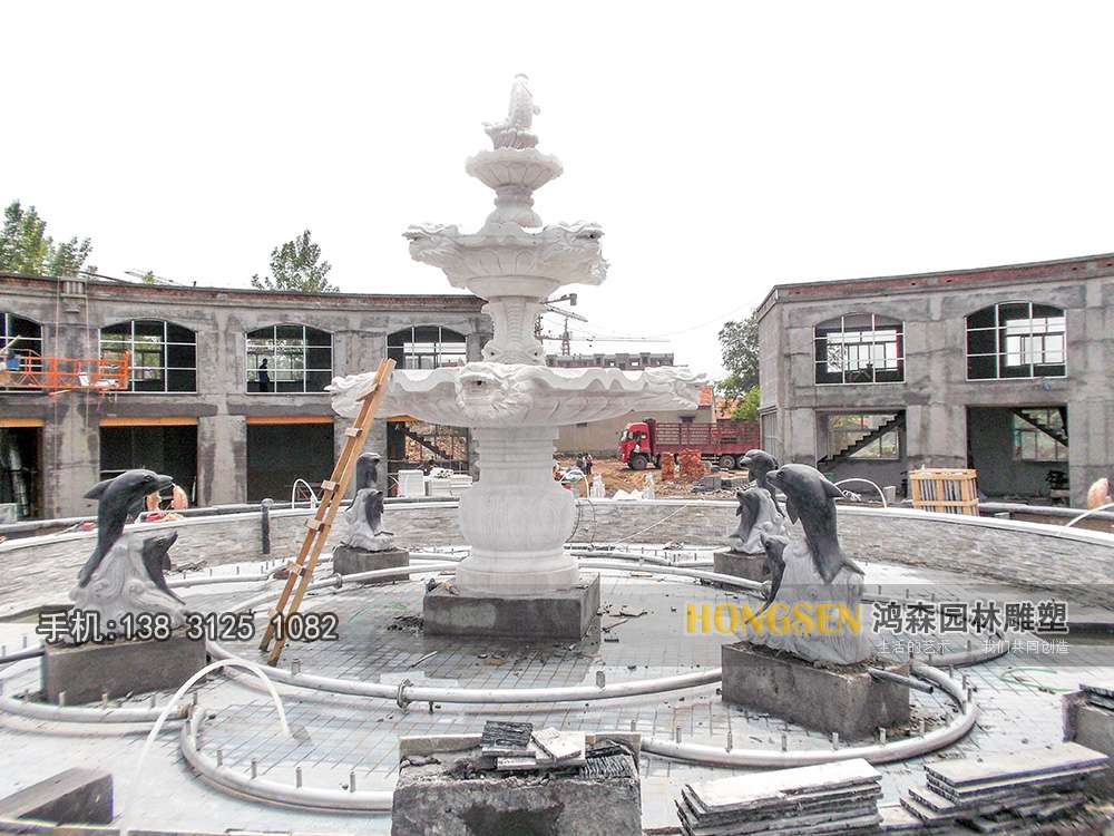 山东滨州小区石雕景观喷泉